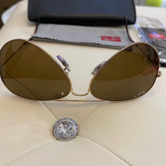 🍉SALE PRICE 🍉 Ray Ban Polarized Brown Aviator Classic B-15 Sunglasses - Picture 5 of 17